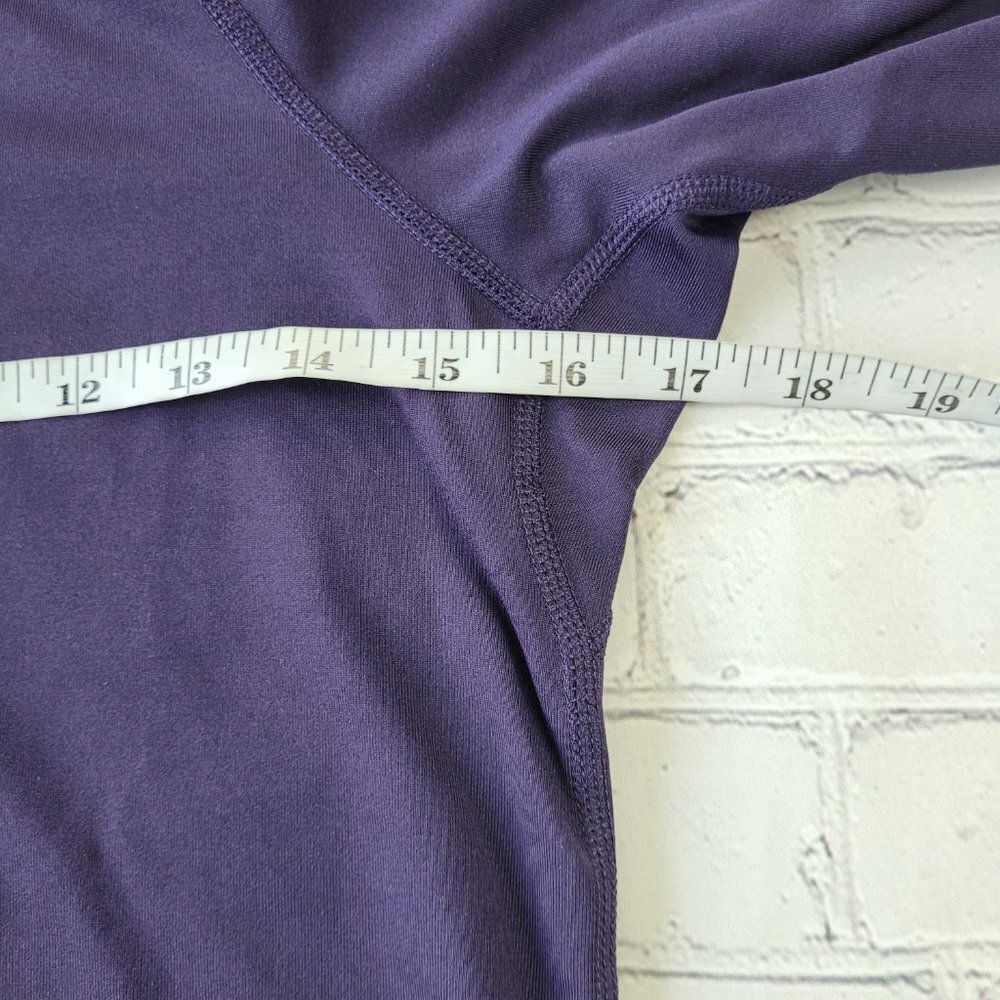 NIKE Woman’s PRO HYPERWARM SIDE TIE long sleeve turtleneck TOP purple size S - Picture 3 of 14